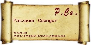 Patzauer Csongor névjegykártya