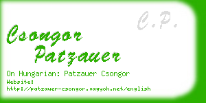 csongor patzauer business card